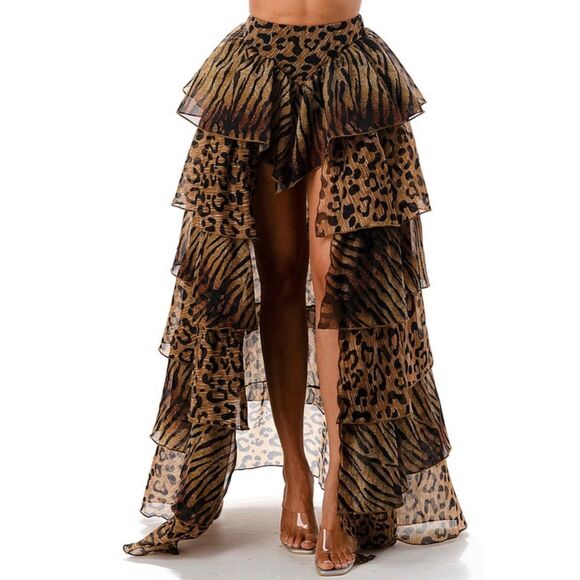 Lepard print maxi skirt - Picture 1 of 10